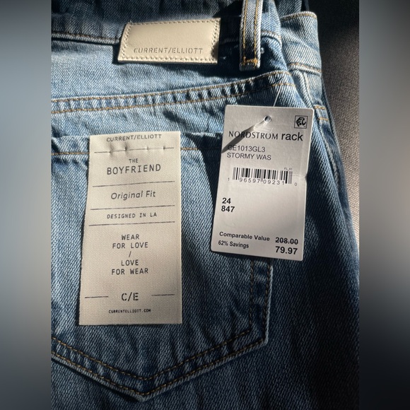 Current/Elliott The Boyfriend Jeans : Stormy Wash - Picture 4 of 5
